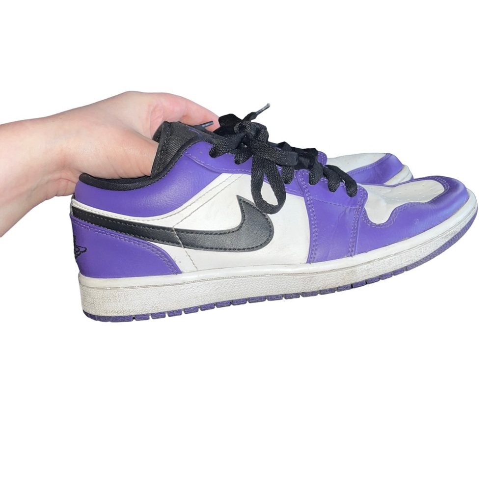 2020 Air Jordan 1 Low 'Court Purple' Mens sneakers size 8 553558-500l - Picture 3 of 10
